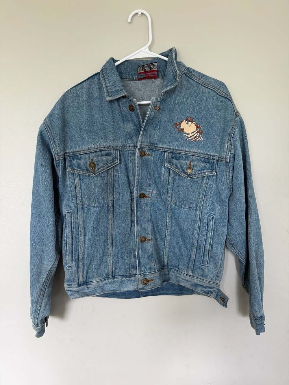Garment Graphics Tazmanian Devil Denim Jacket Size M
